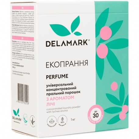 Натуральный стиральный порошок DeLaMark с ароматом Личи 1 кг