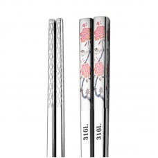 Металеві палички для їжі з декором Eco1shop Cherry Blossom 25 см