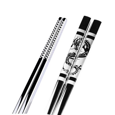 Металлические палочки для еды с узорами Eco1shop 23.5 см