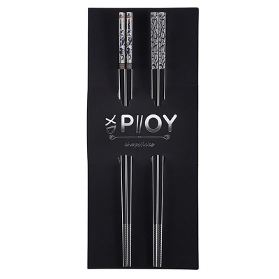 Набор металлических палочек для еды Eco1shop PIIOY 23.5 см