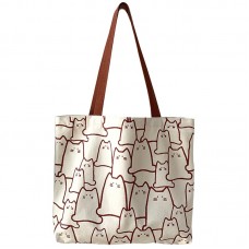 Cotton zip bag Eco1shop Kittens 40 x 32 x 5 cm