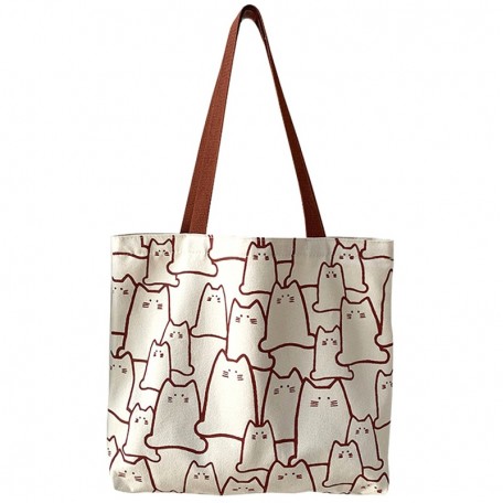 Сумка из хлопка на молнии Eco1shop Котята 40 x 32 x 5 см
