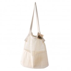 Сумка из хлопка с сетчатой вставкой на длинных ручках Eco1shop 38 x 33 см Сумка из хлопка с сетчатой вставкой на длинных ручках Eco1shop 38 x 33 см