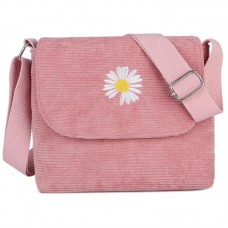 Сумка из вельвета на змейке Eco1shop Ромашка 21 x 18 х 6 см