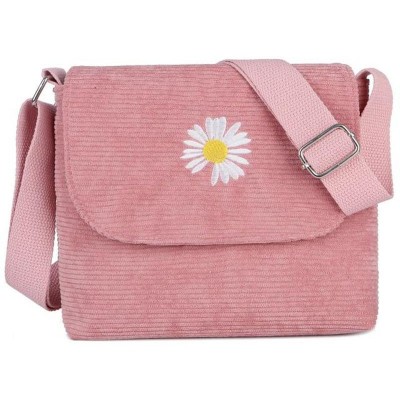 Сумка из вельвета на змейке Eco1shop Ромашка 21 x 18 х 6 см