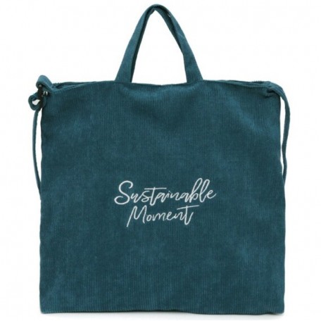 Сумка из вельвета на змейке Eco1shop Sustainable Moment 40 x 38 х 6 см