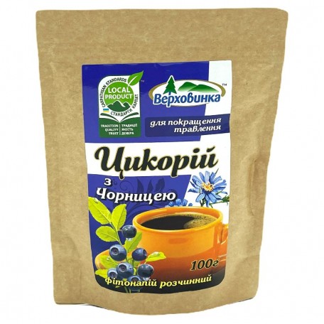 Натуральный цикорий Верховина с Черникой 100 г