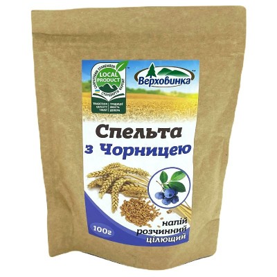 Натуральная спельта Верховина с Черникой 100 г
