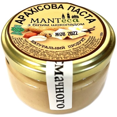 Арахисовая паста MANTeca с белым шоколадом 100 г