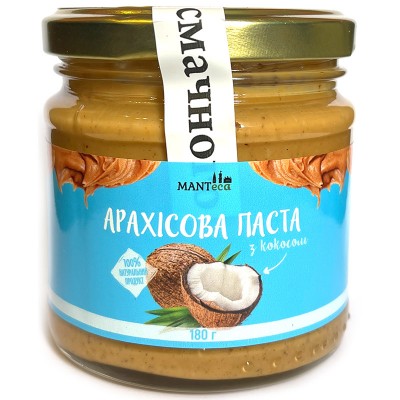Арахисовая паста MANTeca с кокосовой стружкой и кокосовым сахаром 180 г