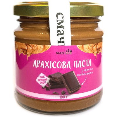 Арахисовая паста MANTeca С черным шоколадом 180 г
