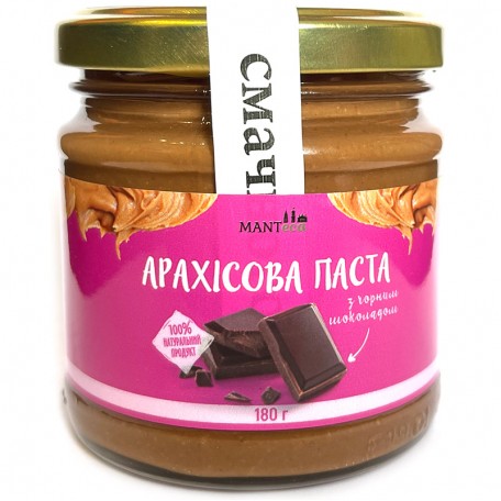 Арахисовая паста MANTeca С черным шоколадом 180 г