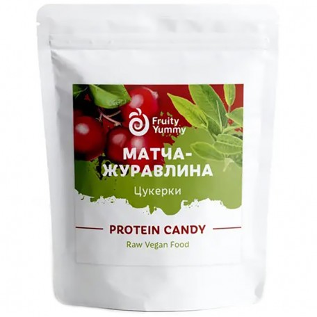 Конфеты Протеиновые Матча-Клюква Fruity Yummy 60 г
