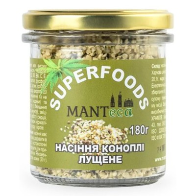 Семена конопли чищенные MANTeca 180 г
