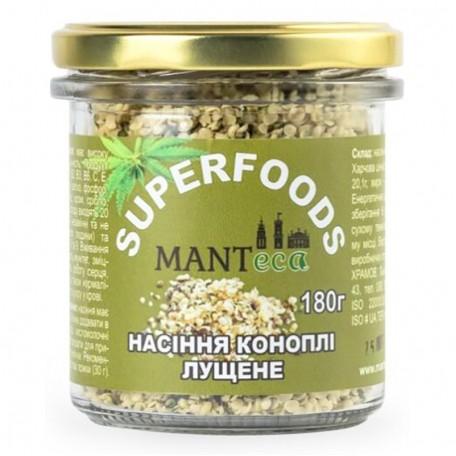 Семена конопли чищенные MANTeca 180 г
