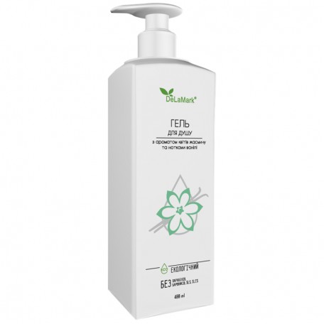 Shower gel DeLaMark with jasmine flowers scent and vanilla notes 400 ml