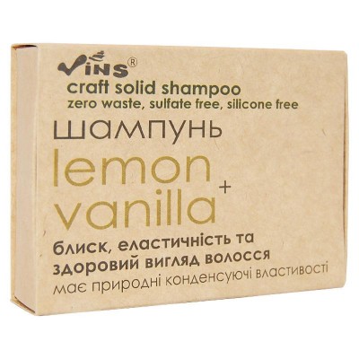 Натуральный шампунь Vins Lemon & Vanilla 85 г