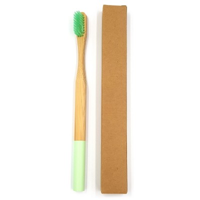 Взрослая зубная щетка из бамбука Eco1shop Круглая Крашенный низ
