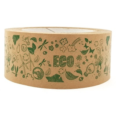 Самоклеящийся крафтовый скотч Eco1shop с рисунком Эко