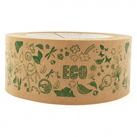 Самоклеящийся крафтовый скотч Eco1shop с рисунком Эко
