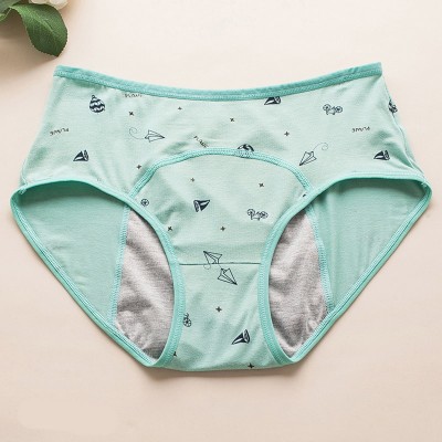 Физиологические трусы подростковые для менструации Eco1shop Cute Зеленый